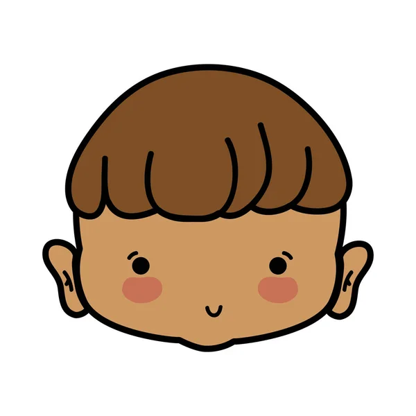 Cabeza Niño Avatar Con Diseño Peinado Vector Ilustración — Archivo Imágenes Vectoriales