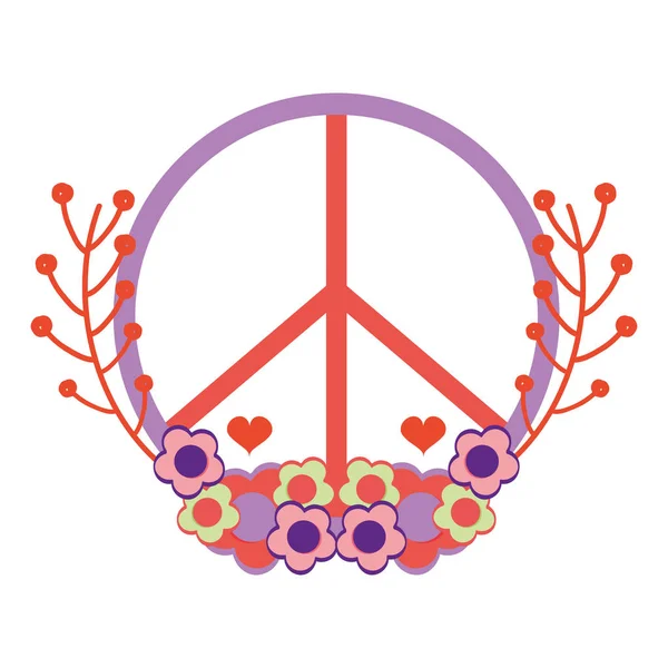 Symbol Peace Love Icon Vector Illustration Design — Stock Vector