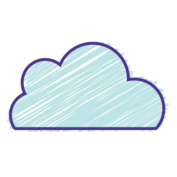 Agradável Nuvem Tempo Natural Design Vetor Ilustração — Vetor de Stock