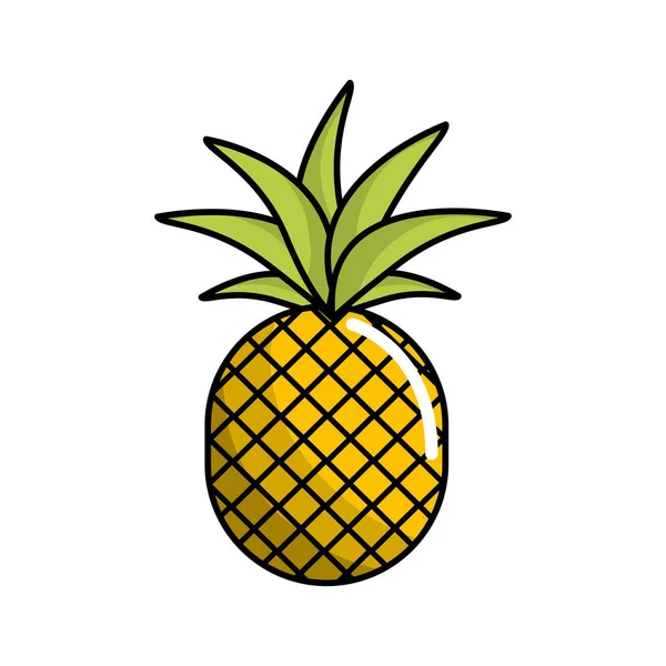 Piña Fruta Icono Stock Vector Ilustración Diseño Imagen — Vector de stock