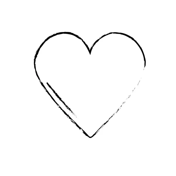 Фигура Красота Сердце Символ Любви Романтики Векторной Иллюстрации — стоковый вектор