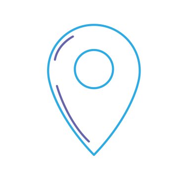 harita konumu vektör çizim keşfetmek için sembol ubication hattı