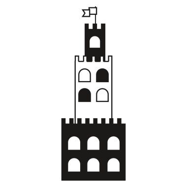 kontur kale inşa onları tatil vektör çizim korumak için bir Krallık