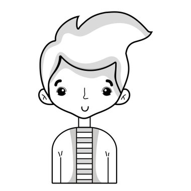 saç tasarım ve gömlek vektör çizim satırı şirin adamla