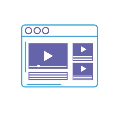 satır Web sitesi önemli video bilgi vektör çizim ile