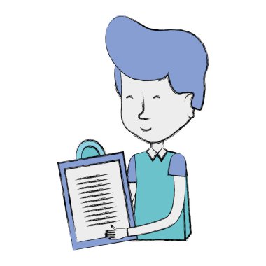 teslimatçı teslim listesiyle vektör çizim tasarım