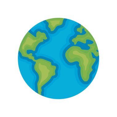 güzel dünya gezegen ve doğal ekoloji illüstrasyon vektör