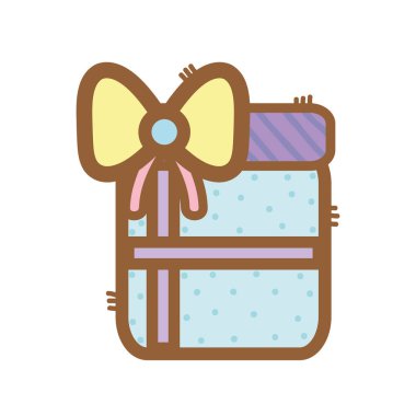 hediye partisi, vektör çizim kutlamak için şerit dekorasyon ile mevcut