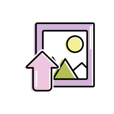 öğesi simge vektör çizim yükleme çerçeve resmi