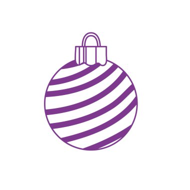 siluet Noel topları dekorasyon tasarım ve kutlama tatil vektör çizim