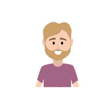 Avatar erkek t-shirt tasarım vektör çizim simgesi