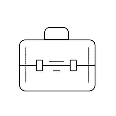 vektör çizim iş belgeleri kaydetmek için satır zarif evrak çantası