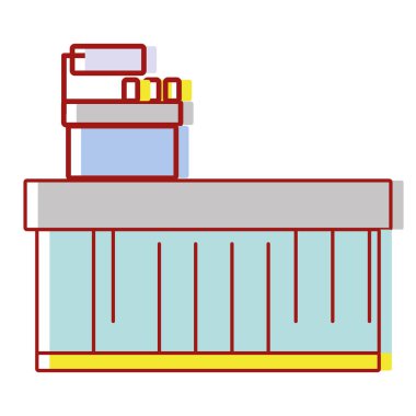 teknoloji ürünleri illüstrasyon vektör kontrol etmek için kasa