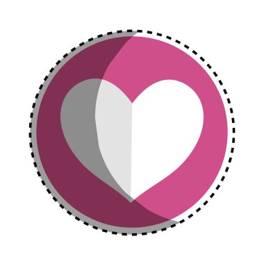 sembol kalp dekoratif pembe, illüstrasyon tasarım vektör