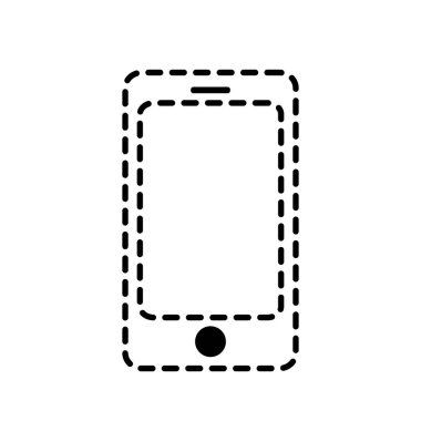 noktalı şekil smartphone teknoloji iletişim arayın ve vektör çizim görüşün