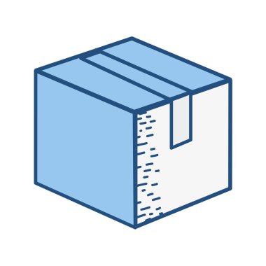 paketi dağıtım hizmetleri kutusunda, görüntü illüstrasyon vektör