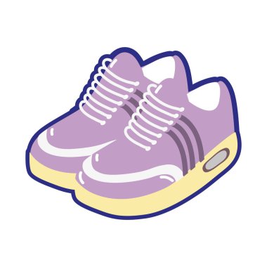 renk rahat spor ayakkabılar fitness, vektör çizim tasarım