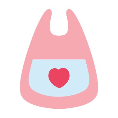 vektör çizim yemek için kullanılan bib bebek araç