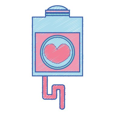 kan bağışı şırınga tranfusion araçları vektör çizim ile