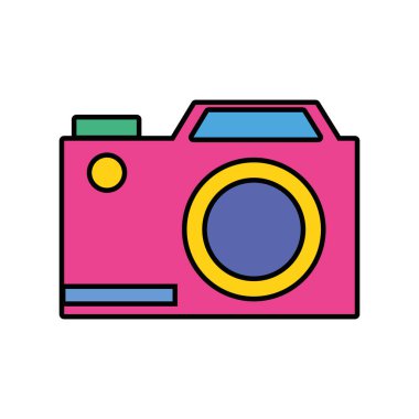 dijital kamera teknolojisi ekipmanları nesne vektör çizim