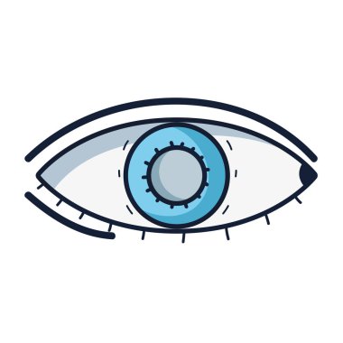 heathy göz vizyon ve optik bakım vektör illustation