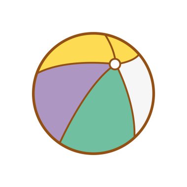 plaj tatil vektör çizim oynamak için topu