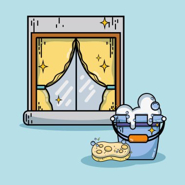 yerli hijyen hizmet evi vektör çizim temizlemek için