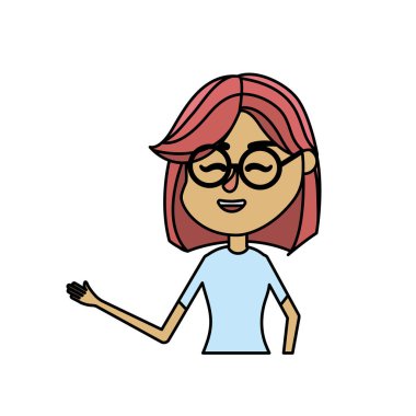 kadın saç tasarım ve zarif bluz vektör çizim ile