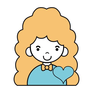 güzellik kız saç modeli ve kıyafet vektör çizim ile