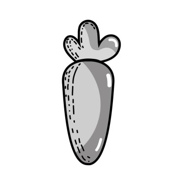 gri tonlamalı lezzetli taze havuç sebze beslenme vektör çizim