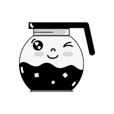 kontur kawaii şirin komik refreshness kavanoz vektör çizim içinde