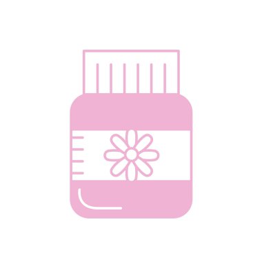 siluet şişe hap ilaç ilaç tedavisi vektör çizim için