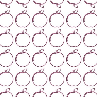 siluet lezzetli elma meyve tadı arka plan, vektör çizim