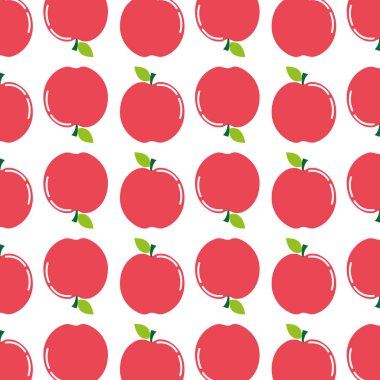 lezzetli elma meyve tadı arka plan kutsal kişilerin resmi, vektör çizim