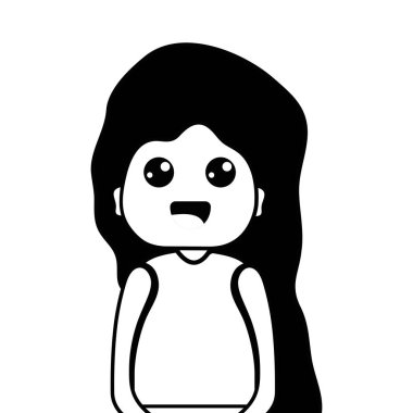 kontur güzellik kadın saç modeli tasarım vektör çizim ile