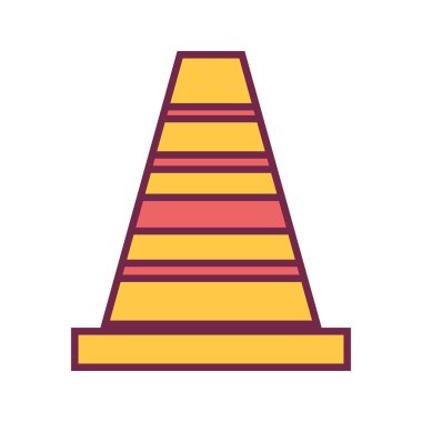 İnşaat koni endüstriyel hizmet onarım vektör çizim için