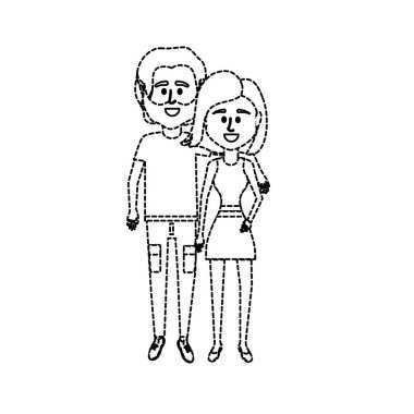 noktalı şekli çift clouthes tasarım vektör çizim simgesi ile birlikte