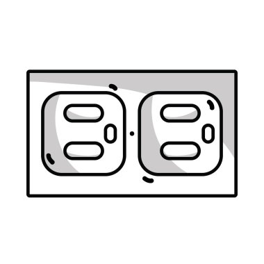 satır elektrik fişi güç teknoloji vektör çizim bağlanmak