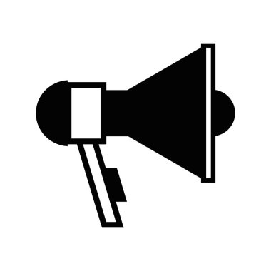 kontur konuşmak megafon öğe ve dedi mesaj vektör çizim