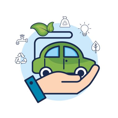 ekoloji koruma doğal çevre bakım vektör çizim için