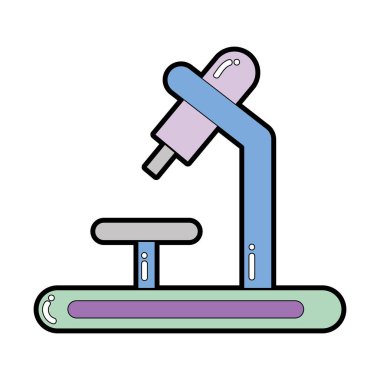 Biyoloji keşif vektör çizim için tıbbi mikroskop