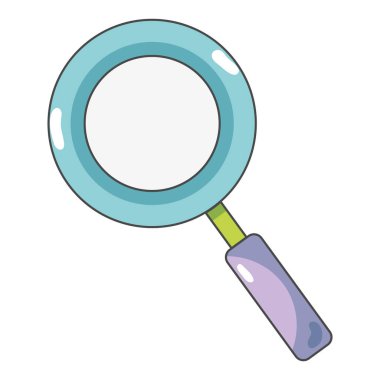 aramak için Büyüteç simgesi ve keşif vektör çizim