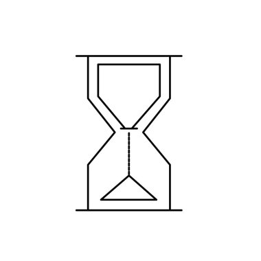 Çizgili kum saati nesne tasarım zaman vektör çizim bilmek