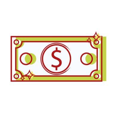 Bill dolar nakit para için ticari ekonomi vektör çizim