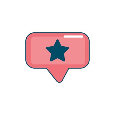 vektör çizim içinde yıldız tasarımı ile sohbet kabarcık