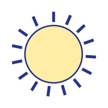 güzel güneş ışık ray hava vektör çizim