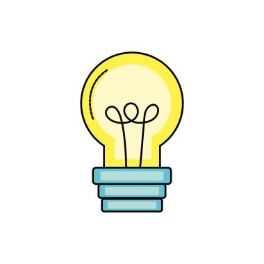 ampul güç elektrik enerji vektör çizim