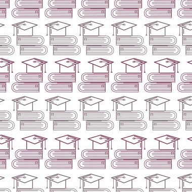 siluet mezuniyet kapağı arka plan, vektör çizim araçlarıyla kitaplar