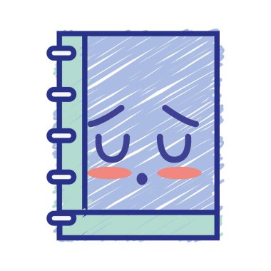 Kawaii şirin ihale defter araç vektör çizim