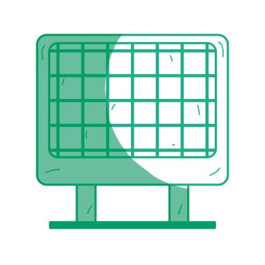 siluet güneş enerjisi için koruma ve çevre bakım vektör çizim